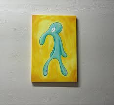 Squidward Bold and Brash Canvas Print: Modern Abstract Art ...