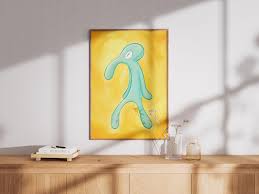 Squidward Painting Print, Bold and Brash Abstract Wall Art ...