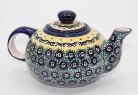 Boleslawiec Polish Pottery Peacock Bumblebee Swirl Yellow ...