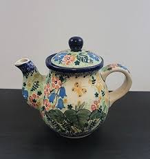 Polish Pottery UNIKAT 2560 M. Starzyk Handmade Teapot Flower ...