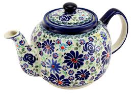 Polish Pottery 32 oz. Teapot – Handmade Stoneware for Tea ...