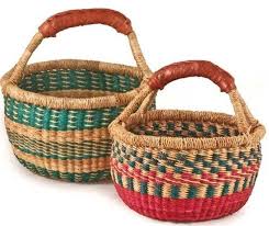 Small African Market Basket Ghana Bolga Assorted 9"-11" Acr ...