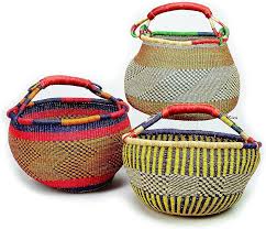 Amazon.com - Basket Bolga Market Shopping Tote (Ghana) Straw ...