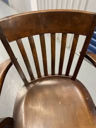 Sikes Antique Colonial Chair Co Oak Swivel Office Lawyer ...