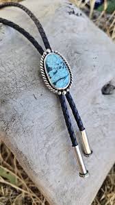Handmade Sterling Silver Turquoise Bolo Tie - Etsy