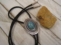 Mens Necklace Womens Necklace Silver Bolo Tie w Turquoise Wedding Bolo Tie Country Western Neckties Jewelry Boho Jewelry Rodeo Wear | MakerPlace by Michaels