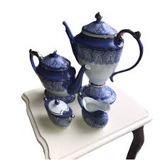 Bombay Blue and White Coffee & Tea Set w/Creamer, Sugar Bowl ...