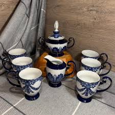 Vintage Bombay Fabrique En Chine Cobalt Blue & White ...
