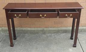 Late 20th Century Chippendale Style Mahogany Console Table For Sale at 1stDibs