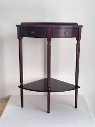 Vintage Bombay Company Mahogany Corner Table: Fluted Leg ...