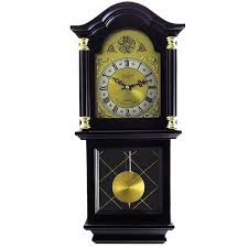 Bedford Clock Collection 26 Inch Chiming Pendulum Wall Clock ...
