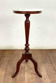 Sold at Auction: Vintage Traditional Style Cherry & Marble Top Pedestal