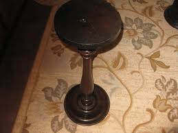 WOODEN (mahogany?) PLANT PEDESTAL Stand 24 1/4" Tall Bottom Round Base 10" Across Round Top 7 1/4" Across Original Dark Finish Display Stand - Etsy