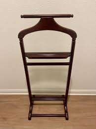 Vintage Butler Men Valet Stand: Mahogany Wood Finished ...