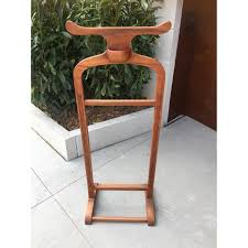 Gentleman's Solid Wood Valet Butler Stand w/ Cufflink Cup ...