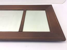 Antique Old Rectangular Two Mirror Hallway Veneer Brown ...