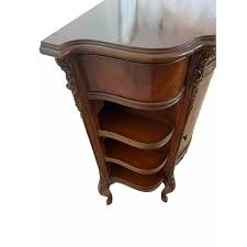 1960s Vintage French Bombe Cabinet Six Side Rimmed Shelves Drawer Interior Shelf | Chairish