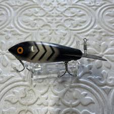 Vintage Bomber OriginalWood Lure Nice Tough Rare Color Black ...