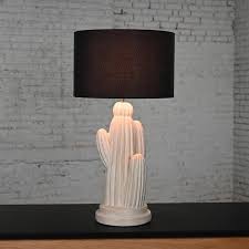 1970's Modern Plaster Cactus Large Scale Table Lamp New ...