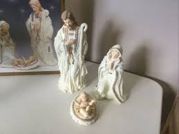 Vintage BON -TON Jade Porcelain 3pcs. Nativity Figurines ...