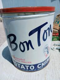 Sold at Auction: Bon Ton Potato Chip Can w/Misc.Srews
