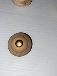 20 New Unfinished Pine Wood Round Knobs w/ctr. insert ...