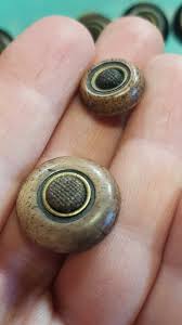 Matched Set of Bone and Brass Pad Back Buttons 19th Century ...