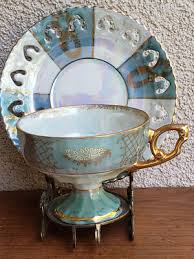 Vintage Bone China Tea Cup on Pedestal & Saucer Victorian ...