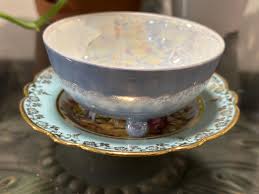 Vintage Limoges France Rehausse Main Saucer Set - Etsy New ...