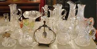 LOVELY AMERICAN BRILLIANT PERIOD CUT GLASS BONBON W THUMBHOLD AND STAIRSTEP CUTS | eBay