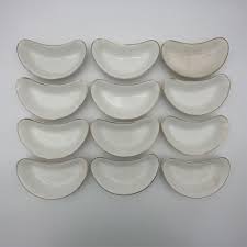 Sold at Auction: Set of 12 Gold Trim Homer Laughlin Bone Dishes, 6 1/2 in. (16.5 cm.)