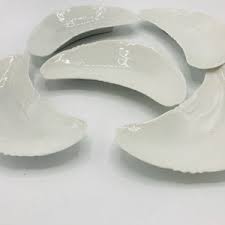 Antique (5) Moritz Zdekauer M Z Austria Half Moon Appetizer Dishes White Raised Design- 1920's - Etsy India