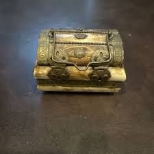 Vintage Gothic Pirate Treasure Chest Jewelry Box Velvet Lining | eBay