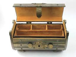 Western Equestrian Jewelry Box Trunk Style Horseshoe Stirrups Trunk 1970s Japan | eBay