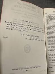 The Book of Common Prayer Protestant Episcopal Church 1935 ...