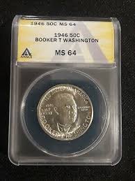 1946 Booker T Washington Commemorative Half Dollar ...