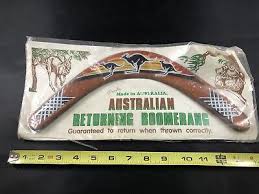 Australian Returning Boomerang Hand Carved Painted-J1.1 | eBay