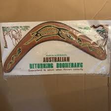 Australian Returning Boomerang Hand Painted Never Used Made ...