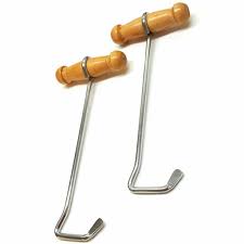 New 1 Pair Riding Boot Hooks With Wooden Handles | eBay
