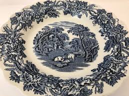 Vintage Booths China Blue and White "british Scenery" Soup ...