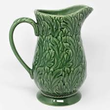 Pitcher, Lenox, Aerin Lauder Green Leaves, Ceramic, RARE ...