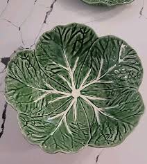 Bordallo Pinheiro Cabbage Green Collection Leaf Serving Bowl ...