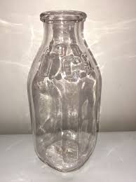 Vintage D.C.S. Clear Glass Milk Bottle Jar 1 Quart St.Louis ...