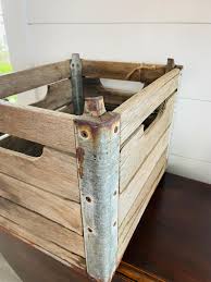 Antique Wood Milk Crate, Pine State, 1960, Farmhouse ...