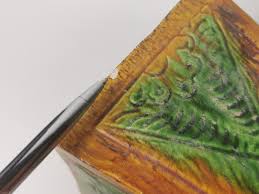 Liao dynasty 907–1125 Antique Chinese Sancai Glaze carved ...