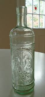Vintage Blown Glass Grapevine Grapes Glass Bottle | eBay