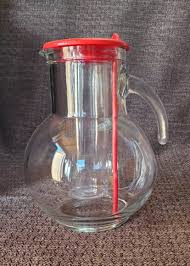 Crate & Barrel Glass Ice Tea/Lemonade Pitcher W/Ice Insert ...