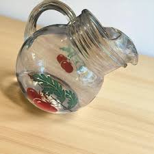 Anchor Hocking Tilted Glass Juice Pitcher | Mercari