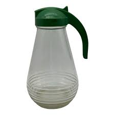 Vintage Hazel Atlas Large Syrup Batter Pitcher Green Lid And ...