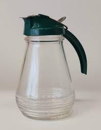 Vintage Green Plastic & Clear Glass Pancake ~ Waffle Syrup ...